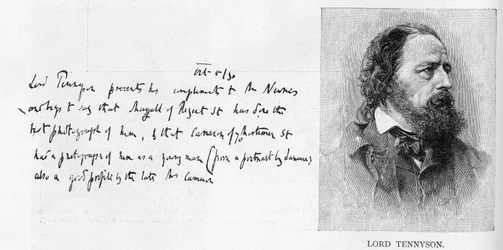 Écriture et signature de Lord Tennyson