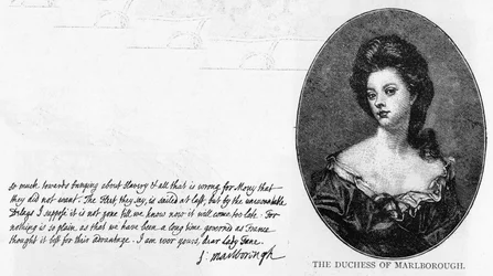Écriture et signature de Sarah, duchesse de Marlborough