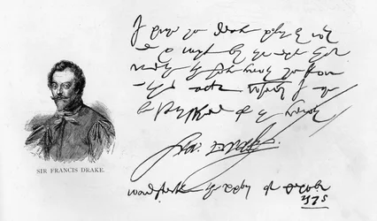 Écriture et signature de Sir Francis Drake