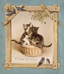 "Joyeux Noël disent les chatons"