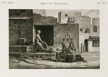 Aiguiseur de couteaux, Égypte, vers 1798