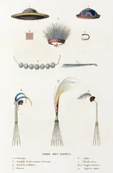 Chapeaux, peignes et autres artefacts de la Terre des Papous