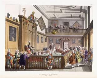 Le Collège des Hérauts : La Salle, de "Le Microcosme de Londres", 1808-1810