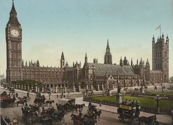 Houses of Parliament, Londres, vers 1890-1900