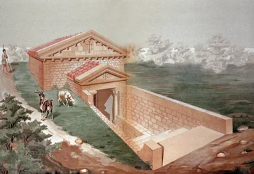 Hypogée Martyrium de Poitiers, vers 1880 (lithographie)