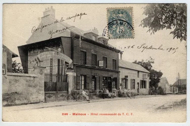 Île-de-France, Seine-et-Marne (77), Émerainville : hôtel recommande le TCF à Malnoue - Carte postale fin XIXe-début XXe siècle
