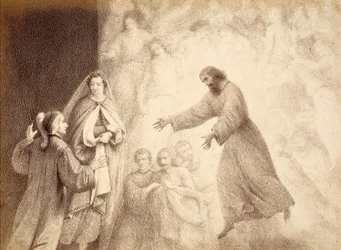 Dans la Sphère de Mars, Dante rencontre l