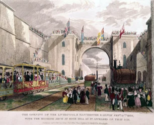 Inauguration de la ligne de chemin de fer Liverpool Manchester