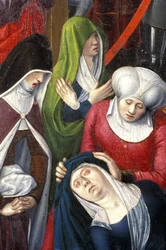 Indre & Loire N* 175 - Château de Loches - Détail du retable de la crucifixion - École de Jean Fouquet - 1485