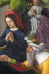 Indre & Loire N* 176 - Château de Loches - Détail du retable de la crucifixion - École de Jean Fouquet - 1485