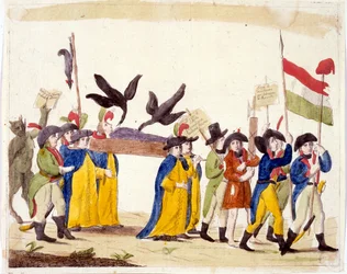 Illustration italienne représentant la Révolution française 1795