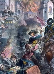 Johann Tserclaes combattant à la ville de Magdebourg