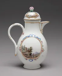 Cruche avec couvercle, fabriquée par la manufacture de porcelaine de Meissen, 1774-1814