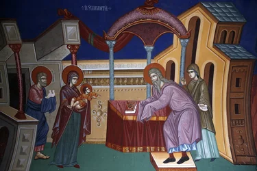 Monastère de Kykkos : Fresque de la Présentation de Jésus au temple, Pedoulas, Chypre