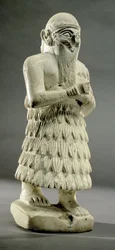 Lamgi-Mari, roi de Mari, Moyen Euphrate, période dynastique ancienne, 3000 av. J.-C. (marbre)