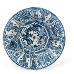 Grand plat "kraak porselein", période Wanli, 1573-1619