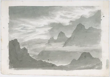 Couches de stratus, entourant les pentes de la montagne, c 1803-1811