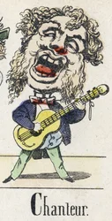 Lettre C : chanteur. Alphabet du Conte Oriental. Imagerie d