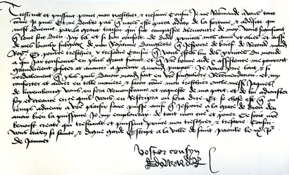 Lettre du roi Édouard IV à François II, duc de Bretagne, demandant de l