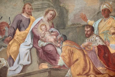 Église de Loreto ; Jésus et les mages fresque, Prague, République tchèque