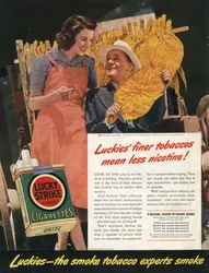 Publicité pour les cigarettes Lucky Strike