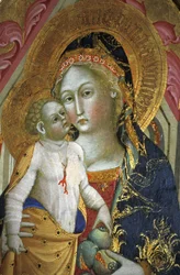Madone et enfant, Francesco di Gentile, XIVe siècle, musée Piersanti, Matelica, Marches, Italie