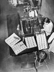 Fabrication de billets, Washington, D.C., vers 1929