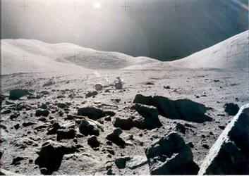 Vol spatial habité, USA, Apollo 15 vue panoramique de la surface lunaire, Apollo 15