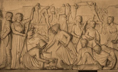 Relief en marbre avec l