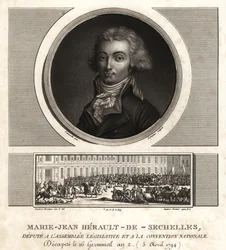 Marie-Jean Herault de Sechelles (1759-1794), juge et homme politique français guillotiné pendant la Terreur