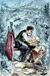 Mark Twain écrivant 