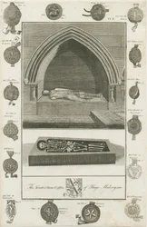 Mavesyn Ridware - Tombe de Hugo Mavesyn: gravure, 1785