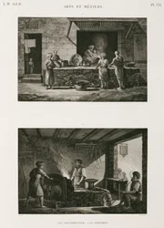 Forgeron et chaudronnier, Égypte, vers 1798