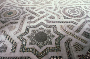 Sol en mosaïque dans la cathédrale de Monreale, Sicile