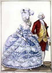 Jeunes mariés, vers 1780 (gravure)