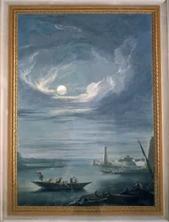 Scène nocturne avec les pêcheurs. Fresque de la Sala del Consiglio (Salle du Conseil)