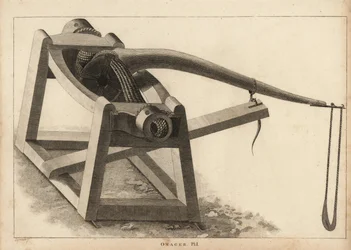 Onagre, un type de catapulte pour projeter des pierres