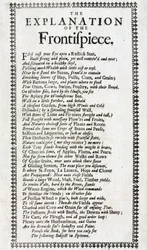 Page de titre et explication en forme de poème de la 4e édition de 
