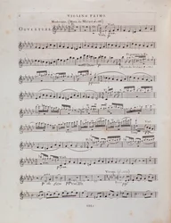 Page de partition musicale pour le premier violon de l