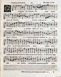 Page de partition musicale de Cantium Canticorum Salomonis par Penderecki (vers 1970-1973)