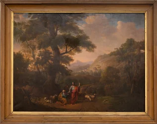 Église paroissiale Saint-Julien. Intérieur. Peinture. Christ donnant un sermon dans un paysage. 18ème siècle (?)