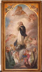 Église paroissiale Saint-Julien. Intérieur. Peinture. Immaculée Conception