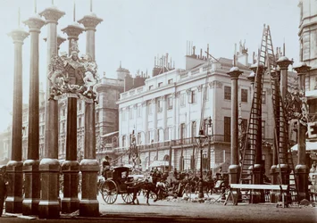 Park Lane décorée pour le jubilé de diamant de la reine Victoria