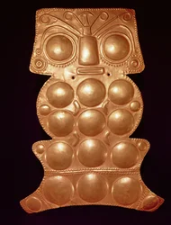 Pectoral trouvé dans la rivière Sinu, précolombien