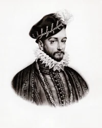 Portrait de Charles IX (1560-1574) Roi de France (gravure)