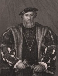 Portrait de Charles de Solier, Comte de Morette, tiré de la Galerie Royale de Dresde de Payne, par Albert Henry Payne, éditeur A H Payne Dresde & Leipzig, vers 1840 (gravure)