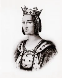 Portrait de Charlotte de Savoie (1445-1483) Reine de France, gravure