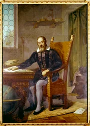 Portrait de Galilée (1564 - 1642) - Peinture anonyme - Lastra a Signa, villa selva, Italie