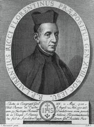 Portrait de Lorenzo Ricci (1703-1775), jésuite italien et 18e Supérieur Général de la Compagnie de Jésus, gravure