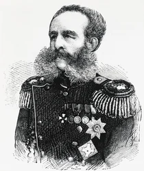 Portrait du prince Dmitri Ivanovitch Sviatopolk-Mirski, général russe, gravure